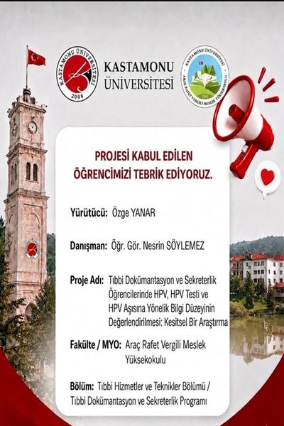Meslek Yüksekokulumuz Öğrencilerinin TÜBİTAK 2209-A Proje Başarısı